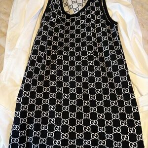 Gucci Monogram Black and White Dress